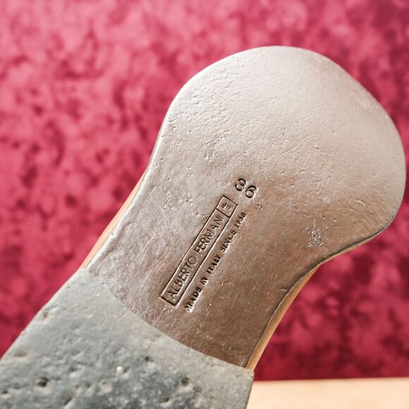 Alberto Fermani Women Brown Leather Riding Vintage Y2K Mid Calf Boots 6US EUR36 - Picture 8 of 8